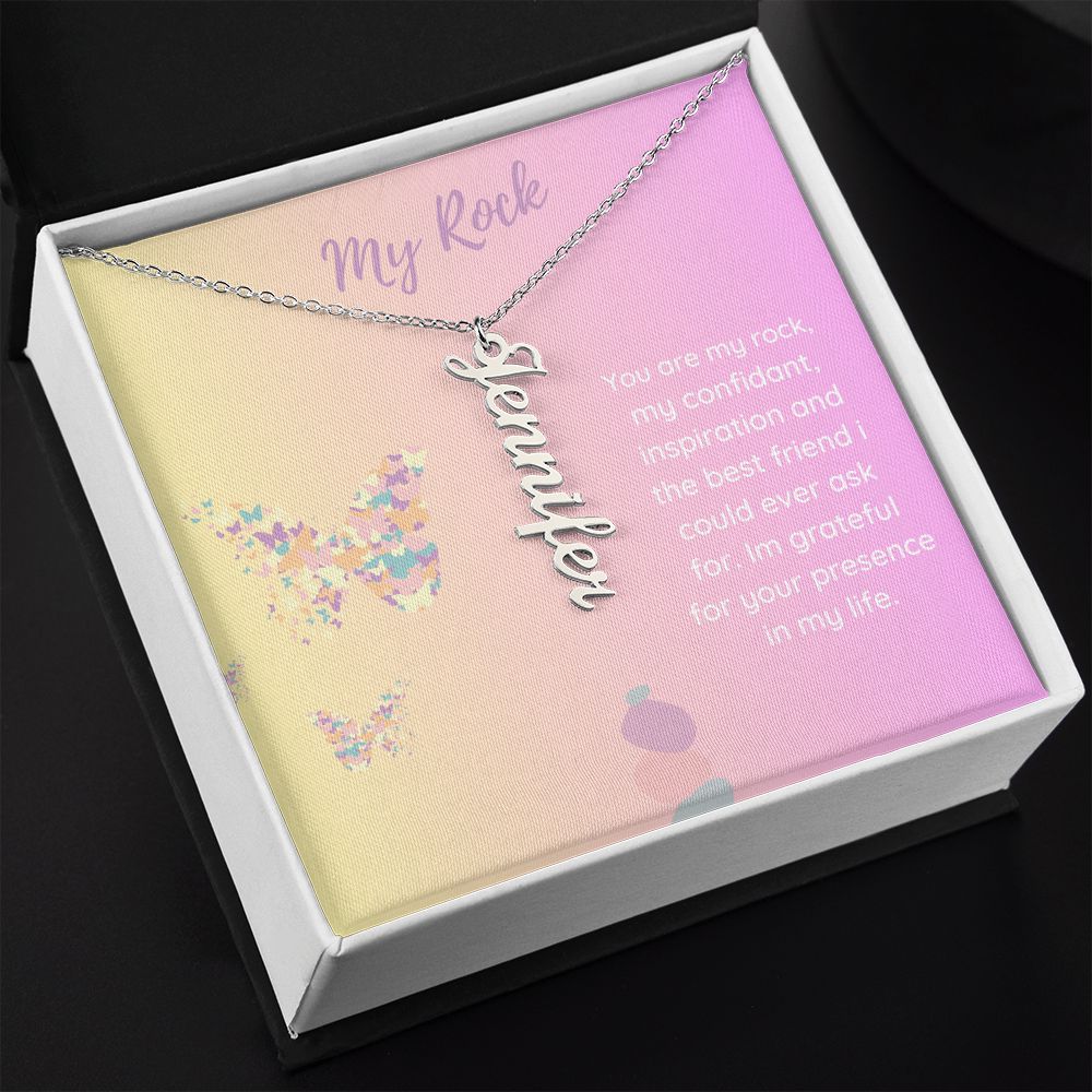 Custom Vertical Name Necklace
